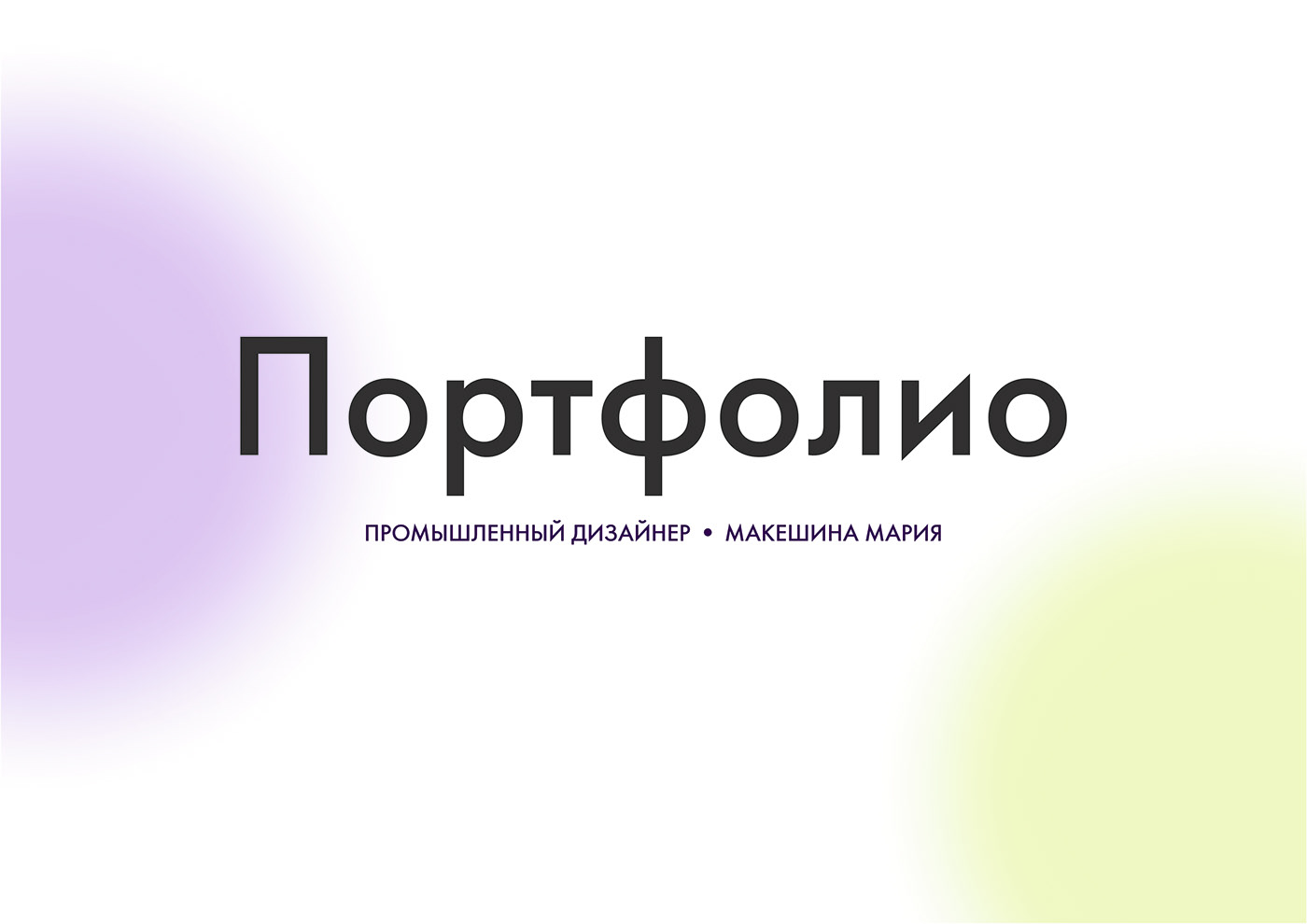 Портфолио